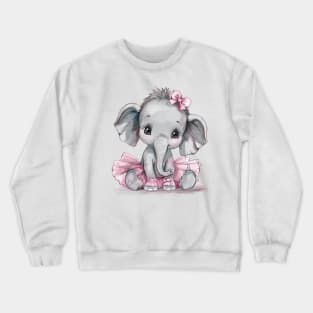 Tutu Cute Baby Elephant Crewneck Sweatshirt